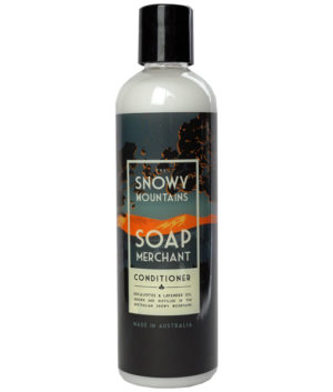 bottle of snowy mountains soap merchant conditioner