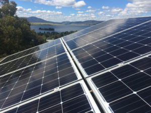 solar panels on roof landscape