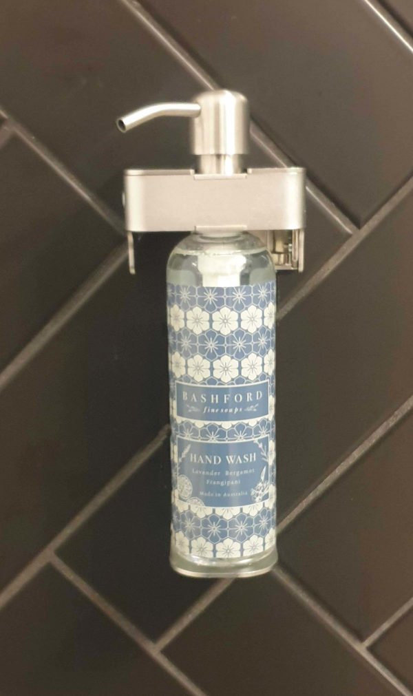 Hotel Soap Dispenser - 3/2/1 bottle - silver - Bashford Fine Soaps - Image 4
