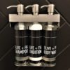 Hotel Soap Dispenser - 3/2/1 bottle - silver - Taylor+Harrison Fig & Olive